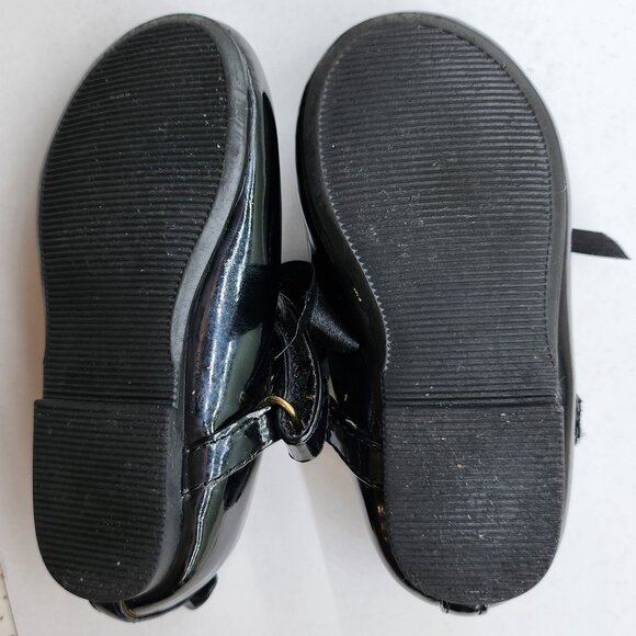 Girls MaryJane Shoes In Faux Patent Black - Picture 8 of 10
